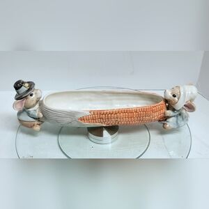 Fitz And Floyd Mayflower Mice Mouse Serving Bowl Tray vintage